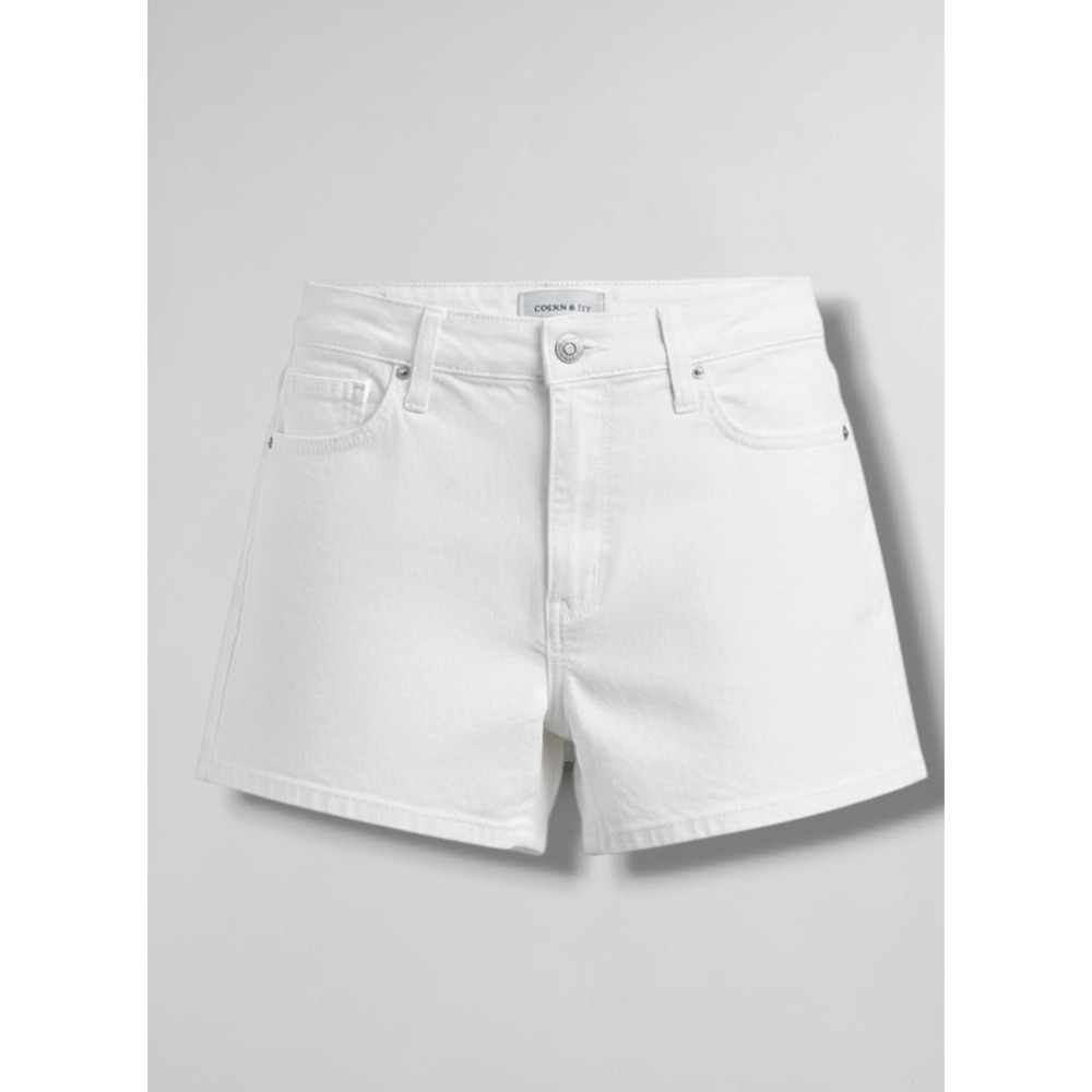 Crown & Ivy White Denim Five Pocket Stretch Cotton Shorts Size 10